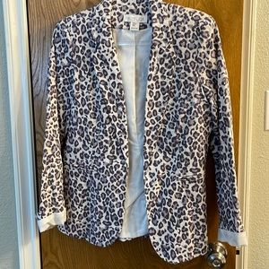 Rachel Zoe Purple Leopard Blazer